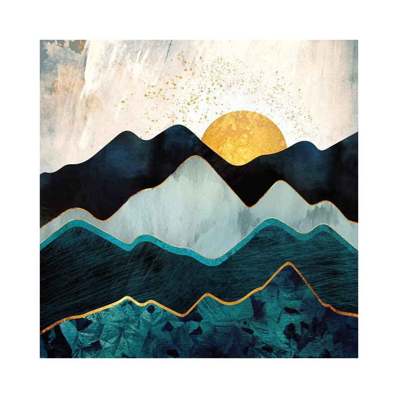 " Glacial Hills ", No Matte, Wrapped Canvas, 18" H x 18" W x 1.5" D