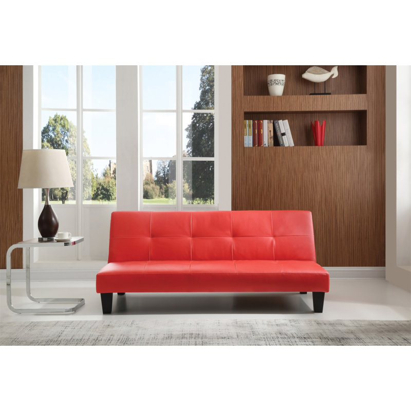 Canapé-lit polyvalent rouge contemporain