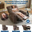 Fauteuil inclinable ergonomique avec massage et chaleur, chaise berçante large, télécommande pour le salon et la chambre à coucher-1737494919