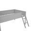 Lit mezzanine en bois avec bureau et DEL-277720519