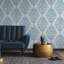 Kwon Damask Metallic Wallpaper Double Roll-584006624