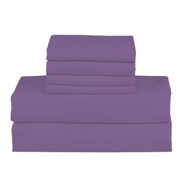 Hotel Luxurious Bamboo Blend Deep Pockets Breathable Cooling Bed Sheet Set 2000 Series, Full Sheet Set + 4 Pillowcases, Mauve