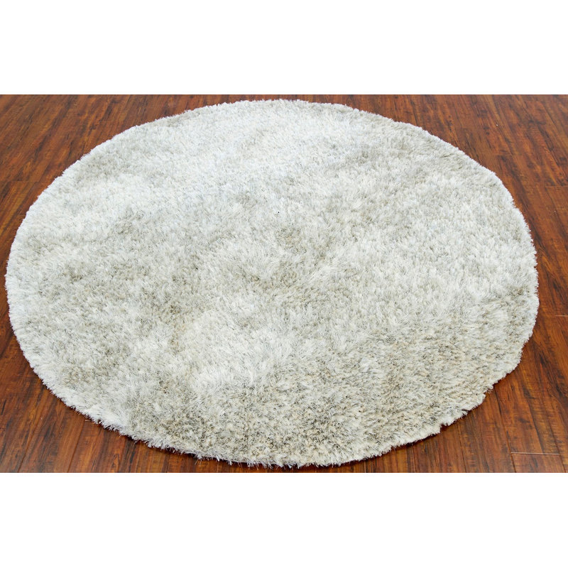 Dior Brown Area Rug, Round 7'9", Gray