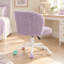 Chaise de bureau à domicile avec tissu en laine d'alpaga haut de gamme-1386789295