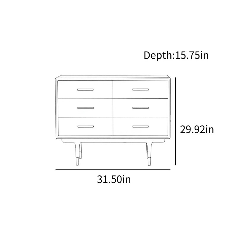 Commode d'appoint simple et moderne, 29.92" H x 31.5" W x 15.75" D