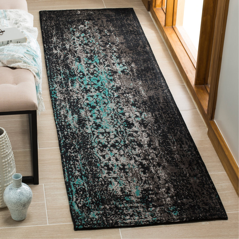 Tapis performance oriental rétro Kheir, Tapis de couloir 2 pi 3 po x 8 pi