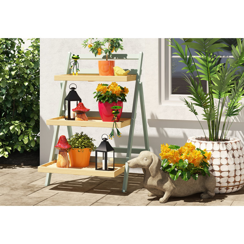 Lillie Weather Resistant Plant Stand, Teak