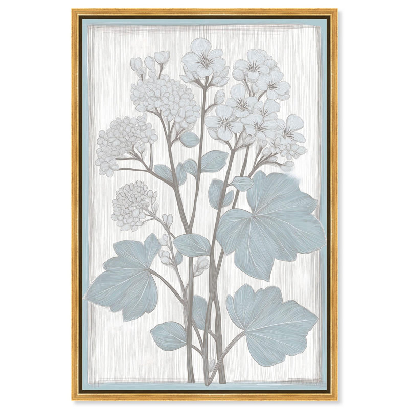 Lin Lin Geranium I, impression murale sur toile par Art Remedy, cadre doré, 24 x 36, H 37 po x l 25 po, Gold Frame