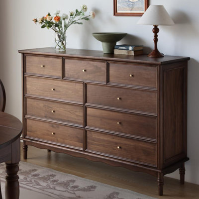 Solid Wood Nine-Drawer Sideboard