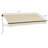12' X 10' Retractable Sunshade Awning, Patio With Manual Operation, 280gsm Fabric, Aluminum Frame, Beige For Yard Deck Crank Handle, Balcony &