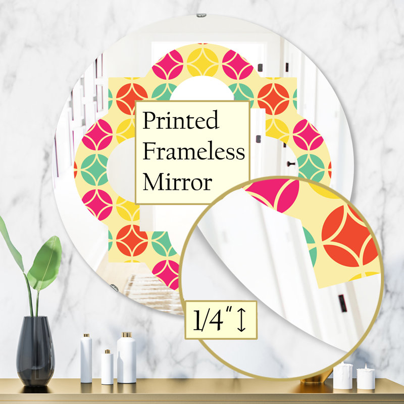 Miroir mural Quatrefoil, H 31,5 po x l po