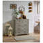 Commode à 5 tiroirs Farmhouse avec texture naturelle rustique, design rétro et espace de rangement spacieux pour la chambre à coucher et le salon-1403818618