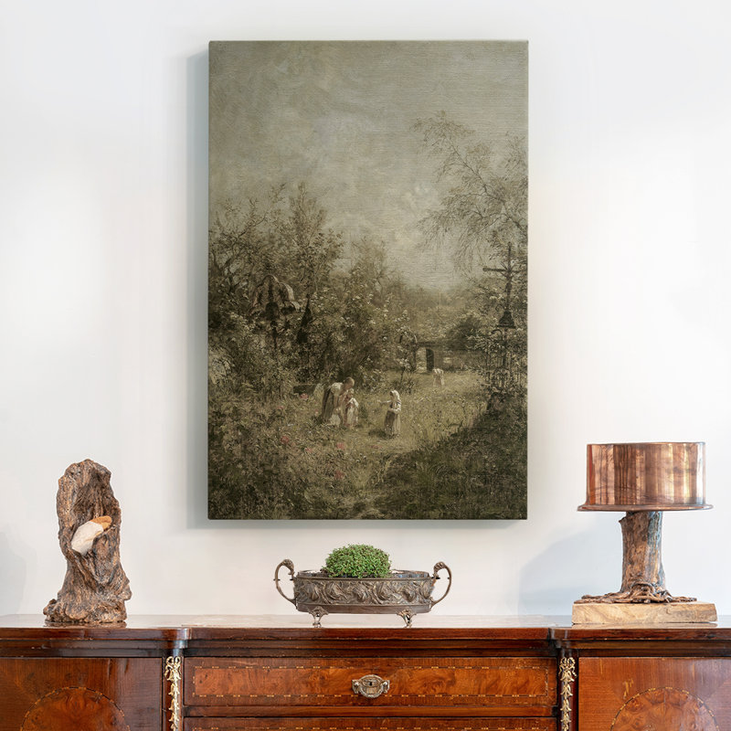 Paysage rétro CLxxvi, H 13 po x l 9 po