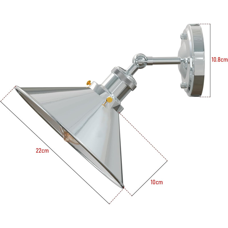 Armed Sconce, Chrome