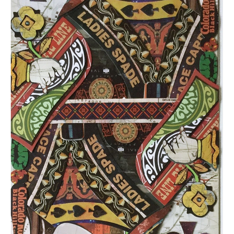 « grand of pique », reproduction d’impression encadrée en noir et rouge