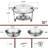 4 Pack 5QT Chafing Dishes For Buffet, Round Chafing Dish Buffet Setw/Lid Holder (Set Of 4)