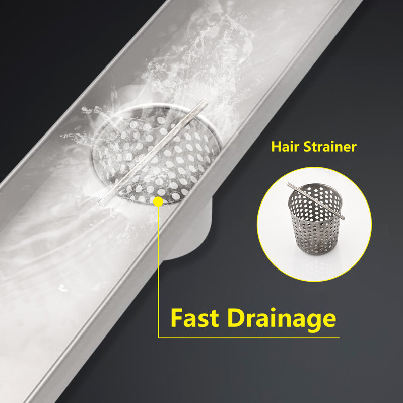 24'' W Linear Grid Shower Drain
