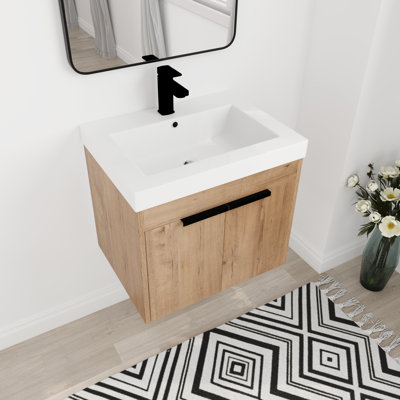 Ensemble de meuble-lavabo simple mural 24 po Slabtown