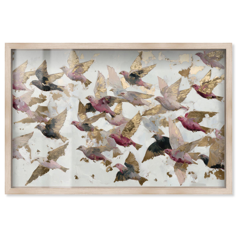 Grande décoration murale côtière «Shadowbox» par Art Remedy, encadré blond, 16 x 11, H 11 po x l 16 po, Cadre blond