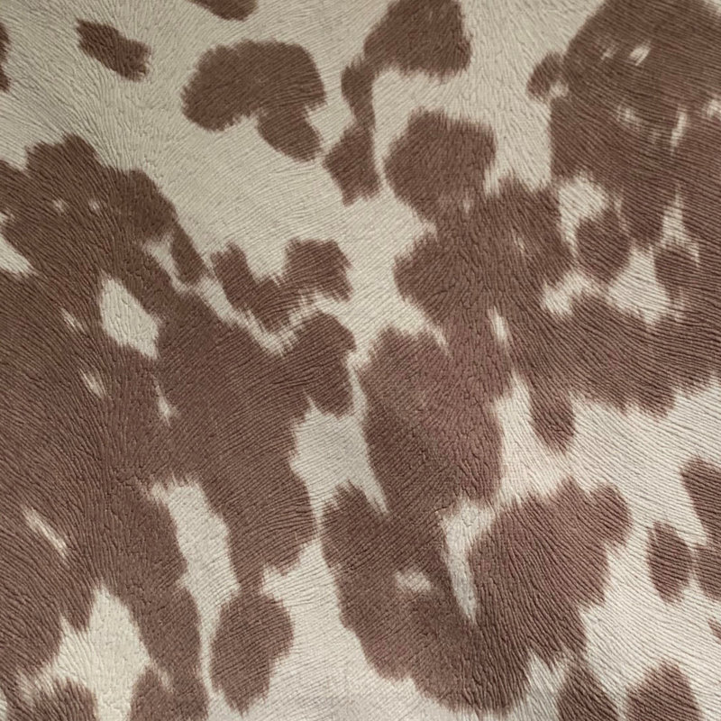 Coussin imprimé animal en cuir de vache, 24 po x 24 po