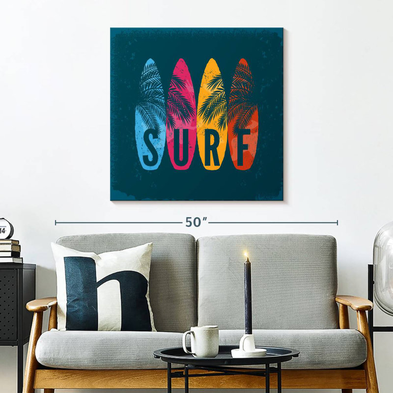 Senne Surfboard Typography, 30" H x 30" W
