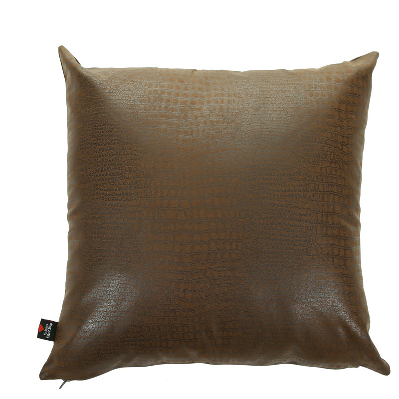 Chaz Animal Print Square Cushion, Small, Brown