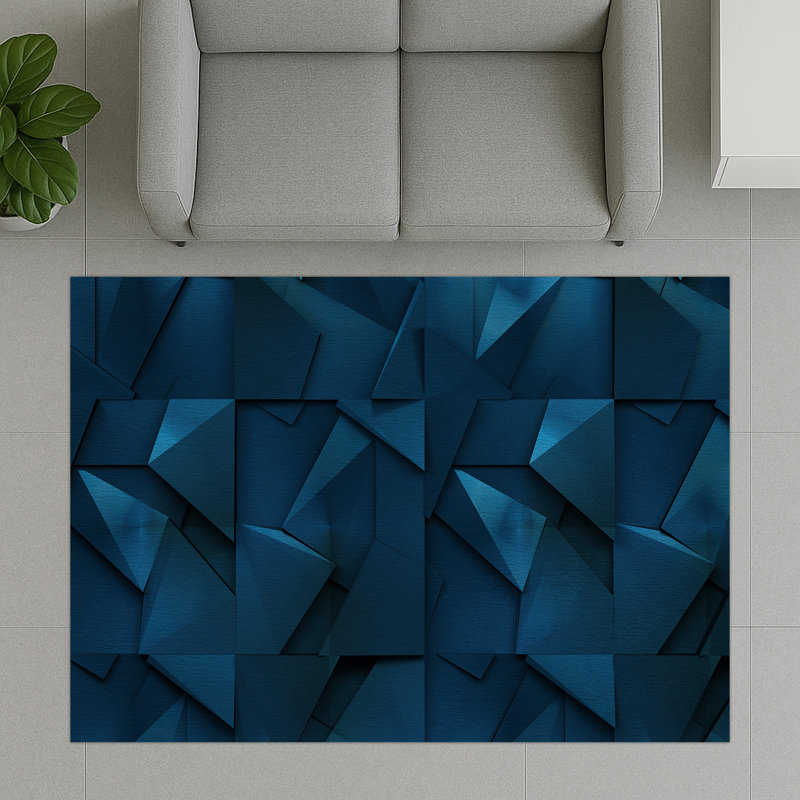 Geometric Area Rug, Runner 70 x 140 cm