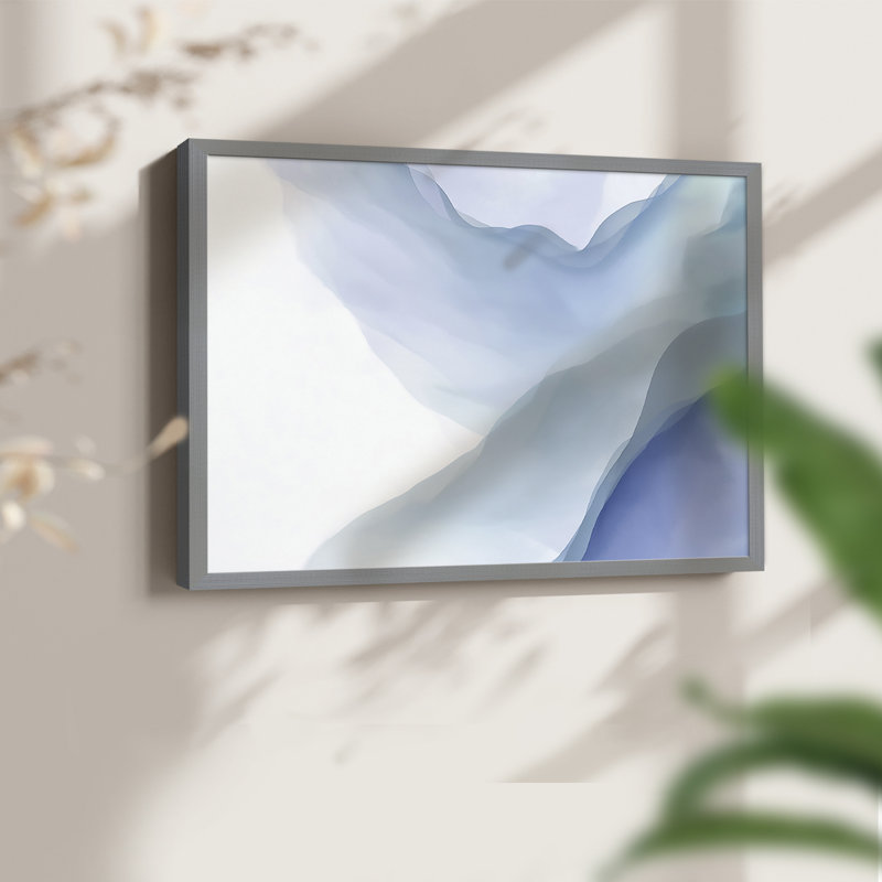 Abstract Series-XII -Framed Print - Restickable, Gray, 22" H x 28" W