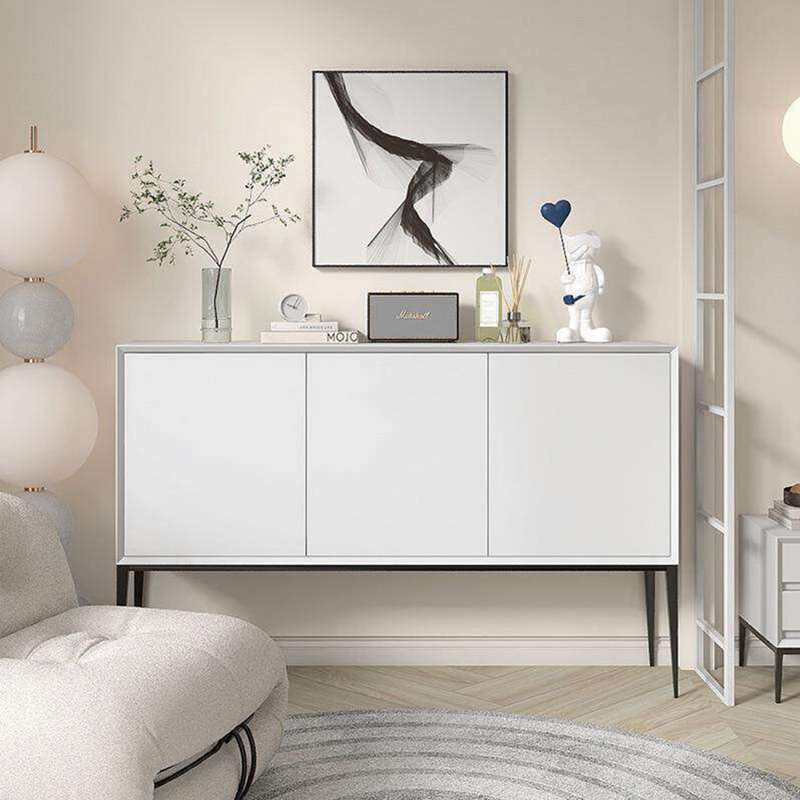Armoire de salle à manger italienne minimaliste peinte, Noir / blanc