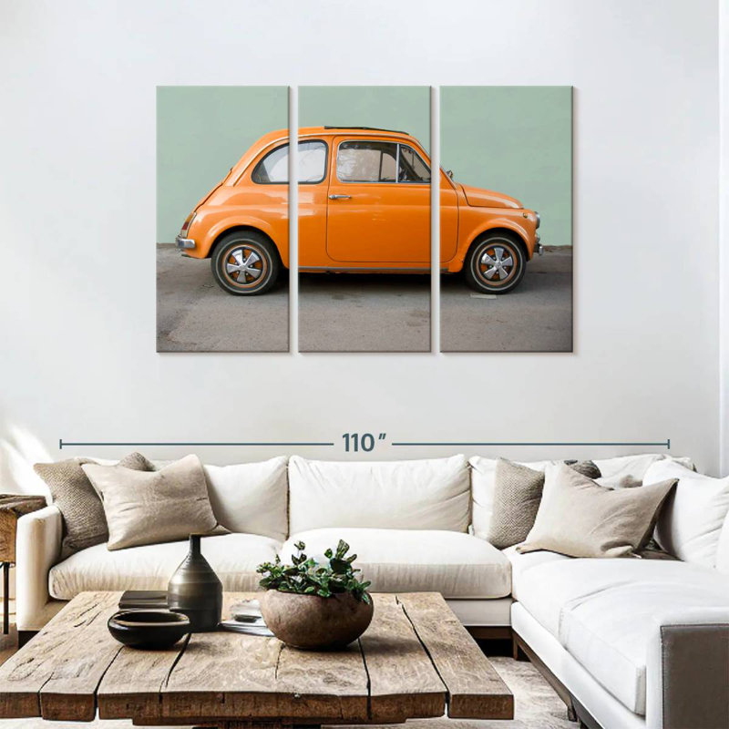 Fiat 500, 48" H x 74" W