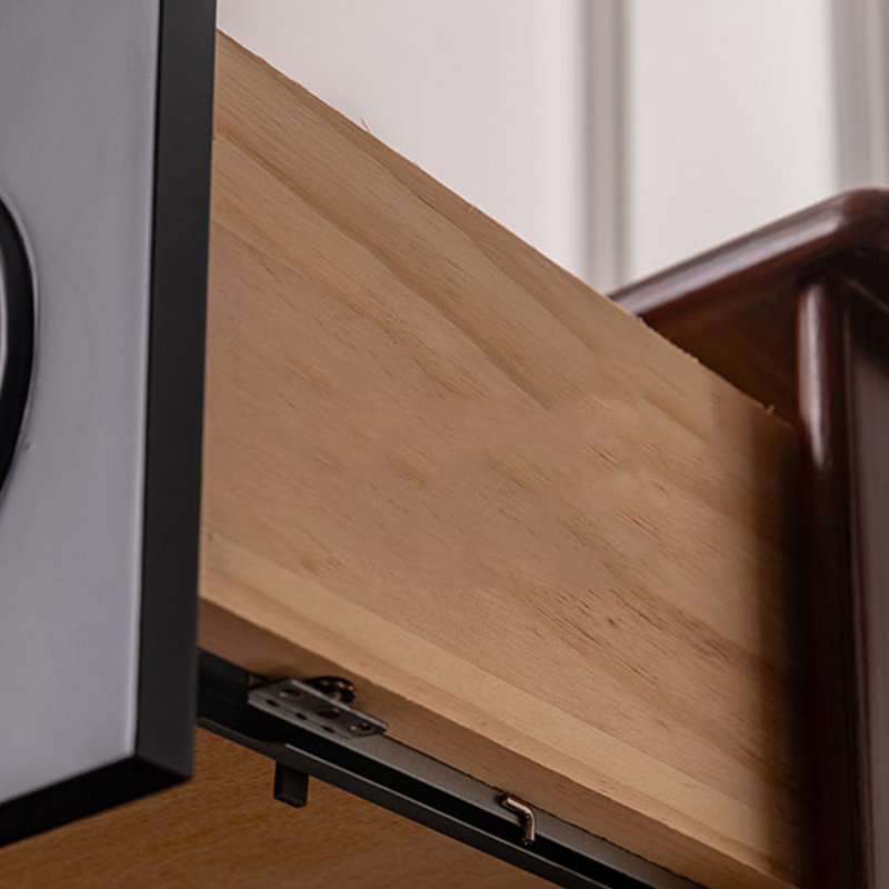 Armoire de rangement multifonctionnelle, Brun clair et noir