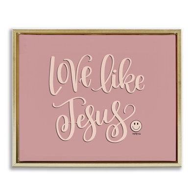  "Pink Love Like Jesus", art mural sur toile flottante par imperfect Dust
