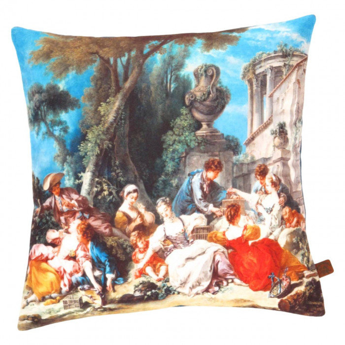 Coussin décoratif en velours Pasargad 16 po x 16 po