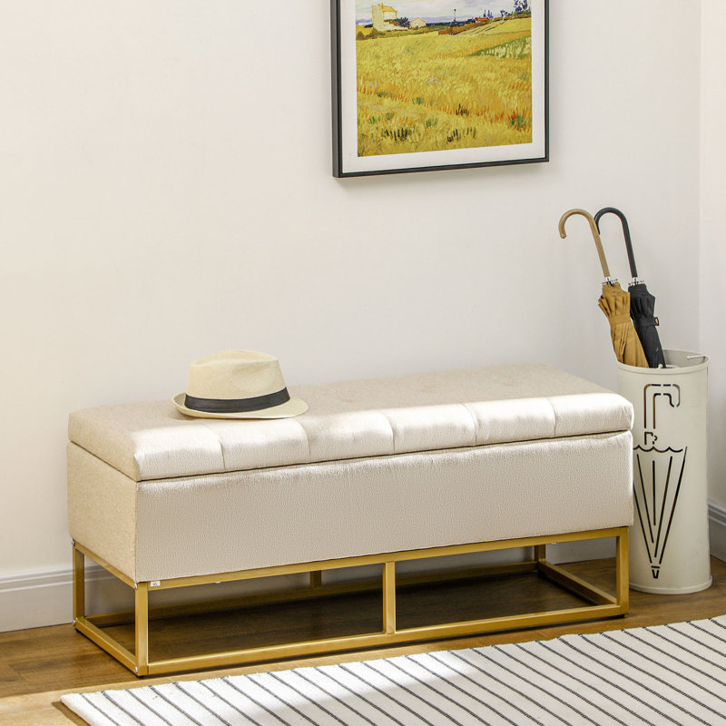 Banc de rangement rembourré Kristjana