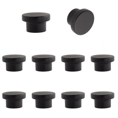 Ethan 1-1/4" Matte Black Round Knob Multipack