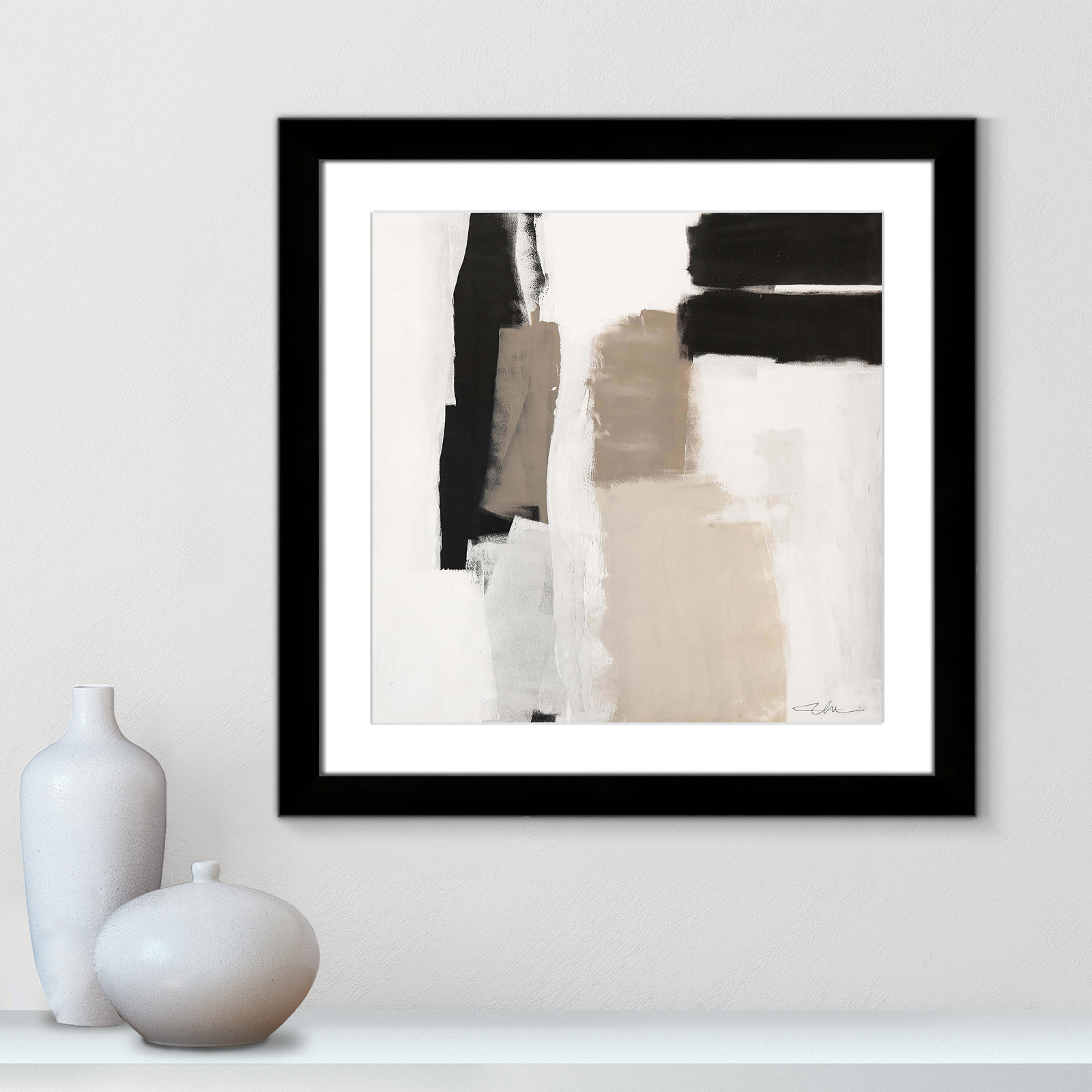 Earth Scapes II Print, 25" H x 25" W x 1.25" D, Black Cube Framed