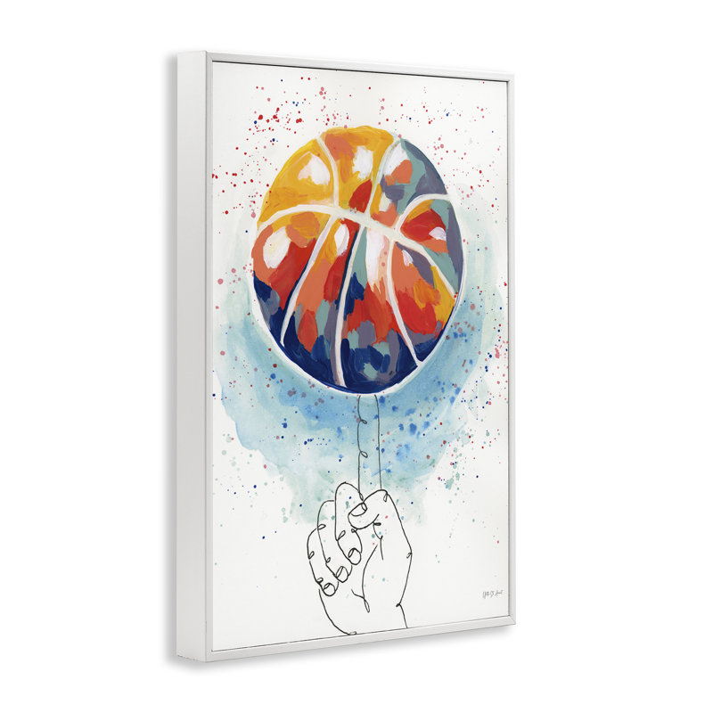  Abstrait de basket-ball abstrait, estampe numérique par Yvette St. Amant, H 30 po x l 20 po