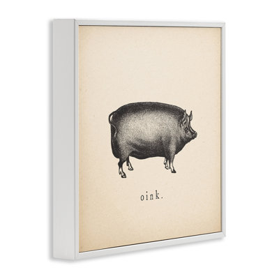 Oink Farm Pig Sounds, art de la giclée encadrée par Wild Apple Portfolio