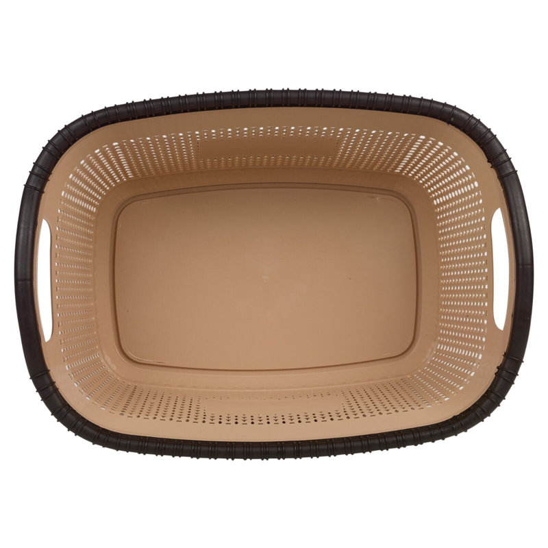 Rebrilliant Plastic Decorative Basket, Cappuccino