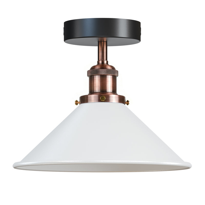 Semi Flush Mount, White