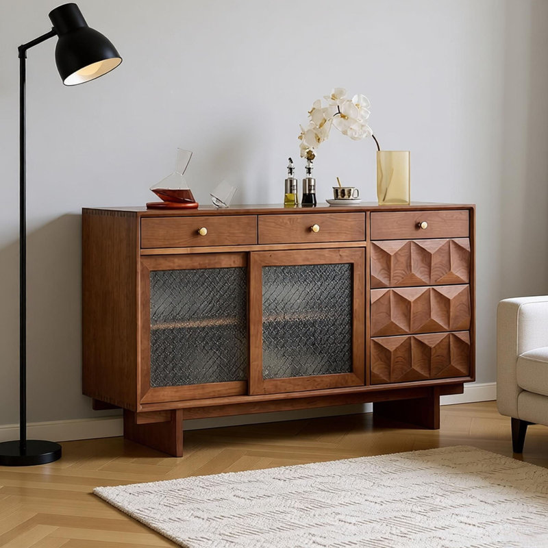 Buffet de rangement multifonctionnel à grande capacité, H 35,43 po x l 59,05 po x P 15,74 po