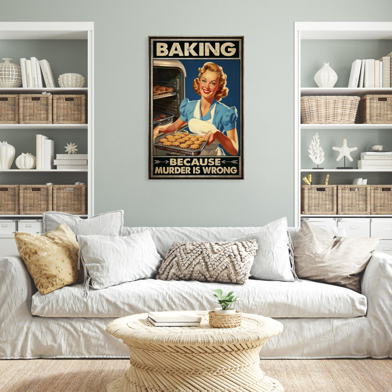 Lippitt Woman Baking 3 On Canvas Print, H 36 po x l 24 po x P 1,25 po