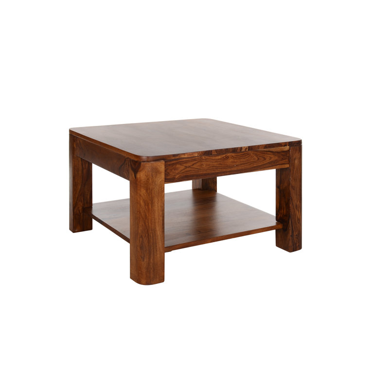 Gaven Solid Wood Four Leg Coffee Table, Honey, H45 x L70 x W70cm