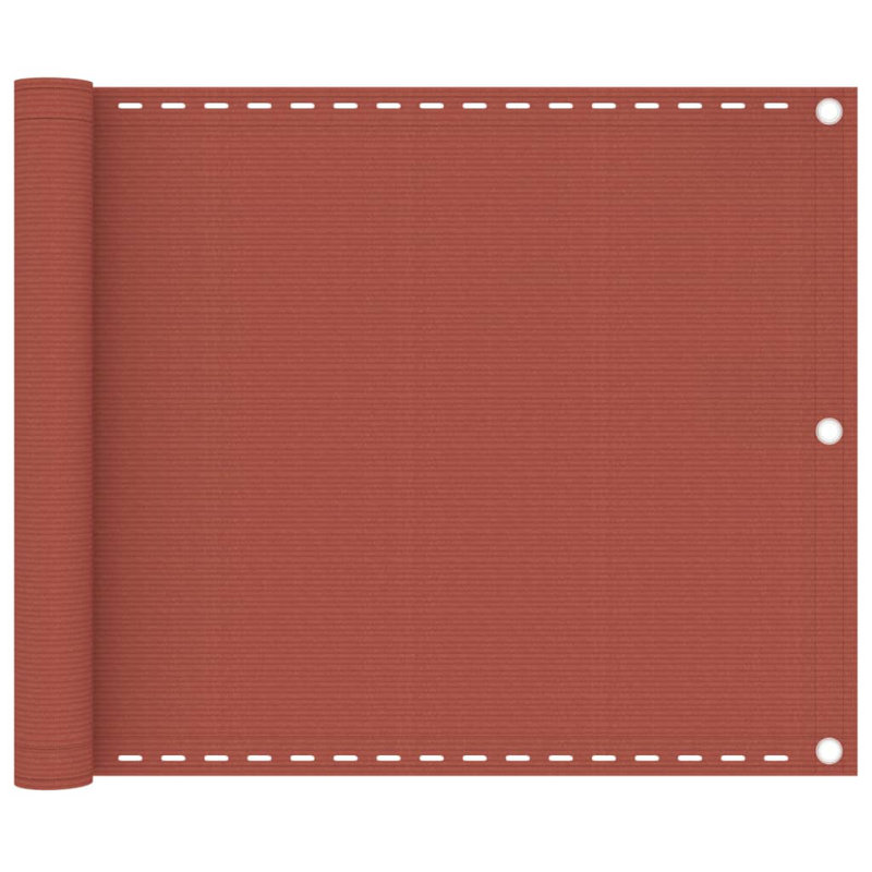 Écran de balcon en PEHD Vidaxl, L 236,2 po x P 29,5 po, Terre cuite