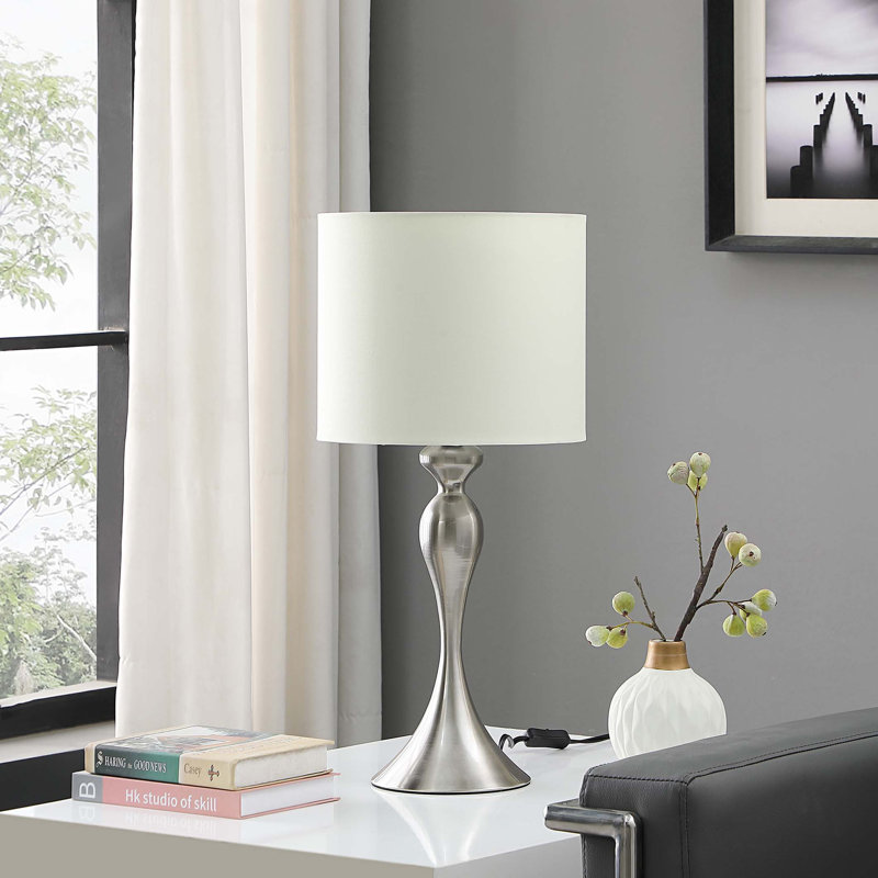 Lampe de table 24 po, Argent brossé