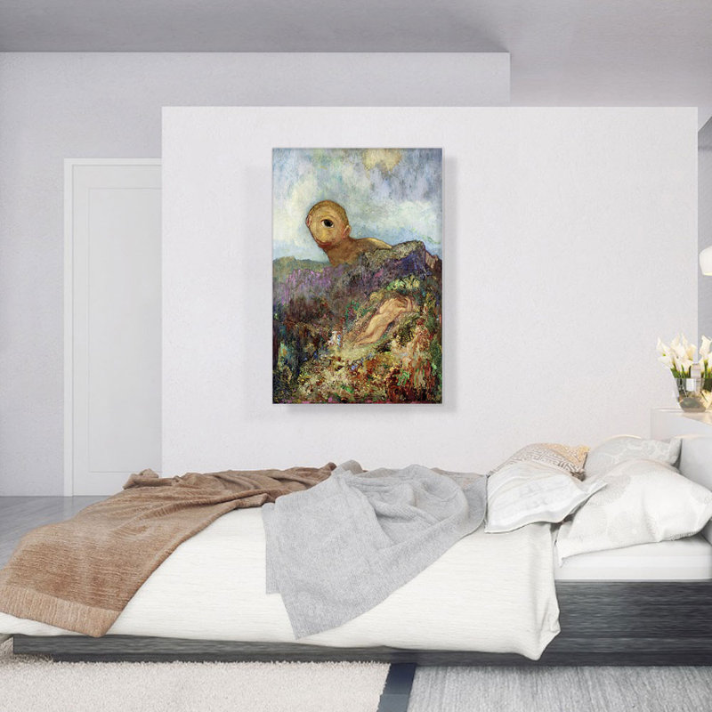 " The Cyclops 1914 " by Odilon Redon Oil Painting, 40" H x 26" W x 0.75" D