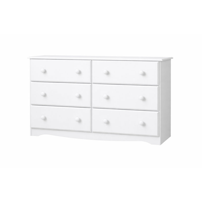 Commode double 6 tiroirs Genai, Blanc