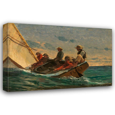 Longshore Tides Homer, Winslow Gallery Wrapped Canvas Art Titled: The Flirt