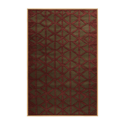 Tapis brun treillis lavable à la machine