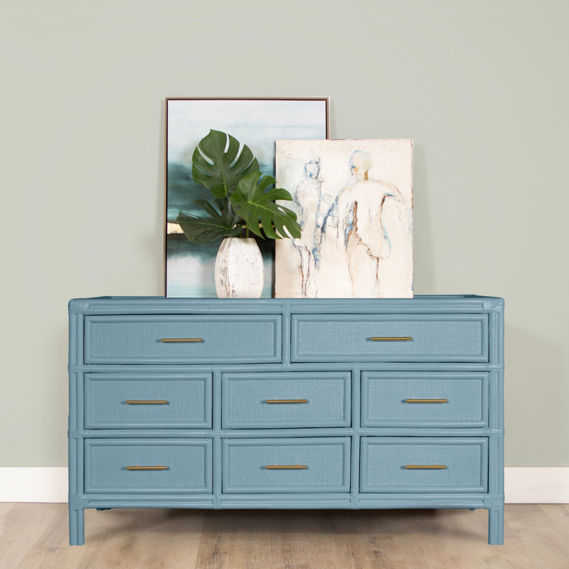 Aruba 8 - Drawer Dresser, Pool Blue